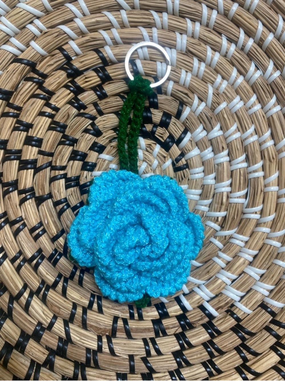 Handmade Crochet Rose Keychain- Choose 1 - Picture 4 of 9